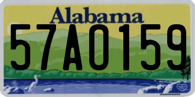 AL license plate 57AO159