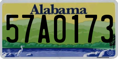 AL license plate 57AO173