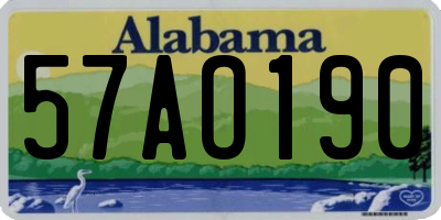 AL license plate 57AO190