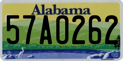 AL license plate 57AO262