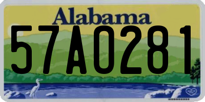 AL license plate 57AO281