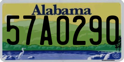 AL license plate 57AO290