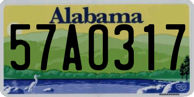 AL license plate 57AO317