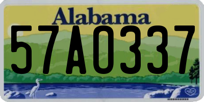 AL license plate 57AO337