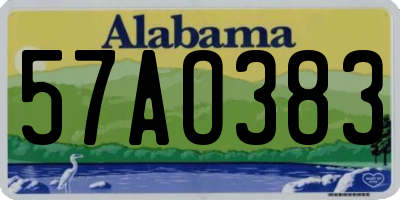 AL license plate 57AO383