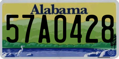 AL license plate 57AO428