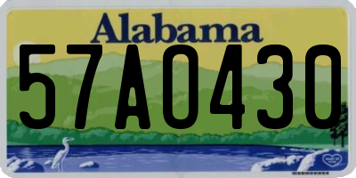 AL license plate 57AO430