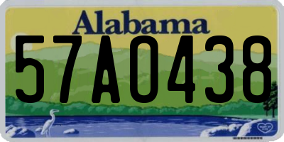 AL license plate 57AO438