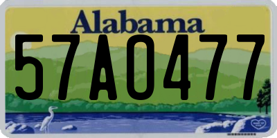 AL license plate 57AO477