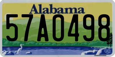 AL license plate 57AO498