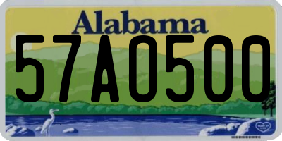 AL license plate 57AO500