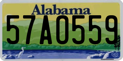 AL license plate 57AO559
