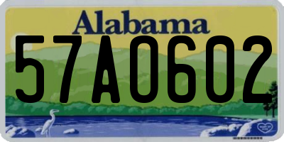 AL license plate 57AO602