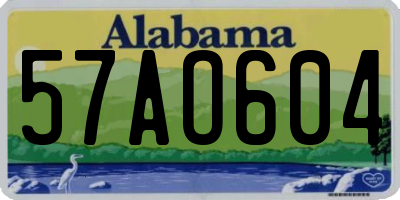 AL license plate 57AO604