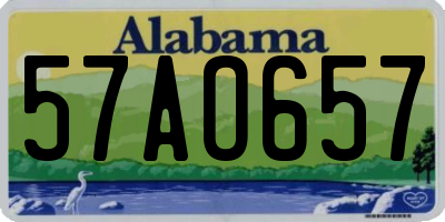 AL license plate 57AO657