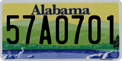 AL license plate 57AO701