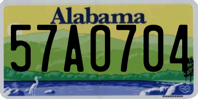 AL license plate 57AO704