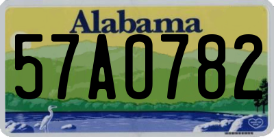AL license plate 57AO782