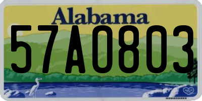 AL license plate 57AO803
