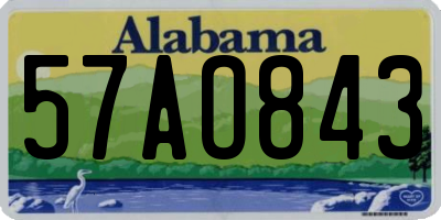 AL license plate 57AO843
