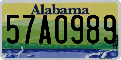 AL license plate 57AO989