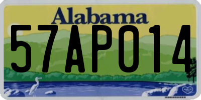 AL license plate 57AP014