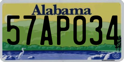 AL license plate 57AP034