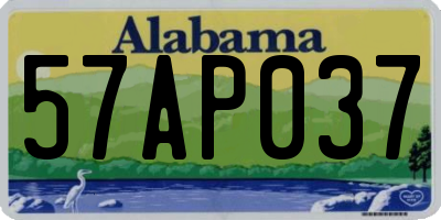 AL license plate 57AP037