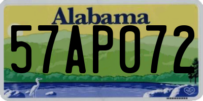 AL license plate 57AP072