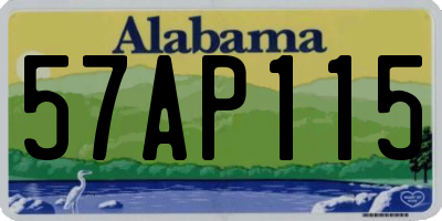 AL license plate 57AP115