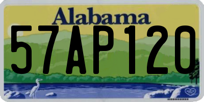 AL license plate 57AP120