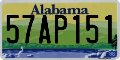 AL license plate 57AP151