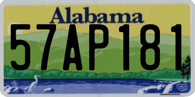 AL license plate 57AP181