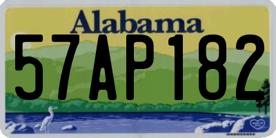 AL license plate 57AP182