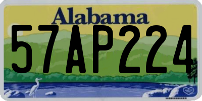 AL license plate 57AP224