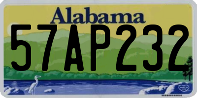 AL license plate 57AP232