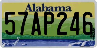 AL license plate 57AP246