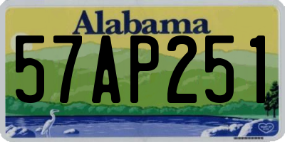 AL license plate 57AP251