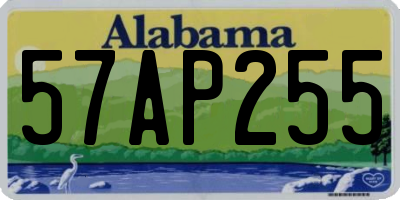 AL license plate 57AP255