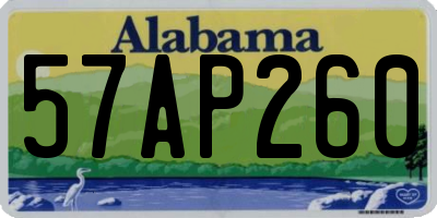 AL license plate 57AP260