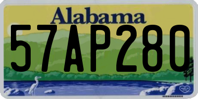 AL license plate 57AP280