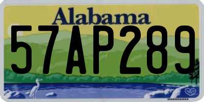 AL license plate 57AP289