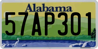 AL license plate 57AP301