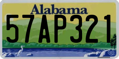AL license plate 57AP321