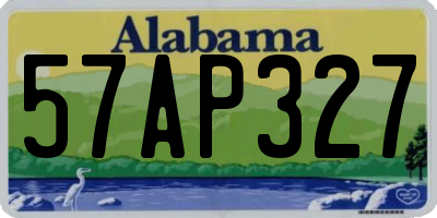 AL license plate 57AP327