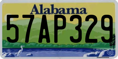 AL license plate 57AP329
