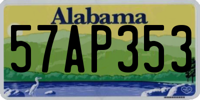 AL license plate 57AP353