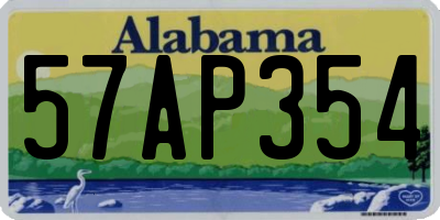 AL license plate 57AP354
