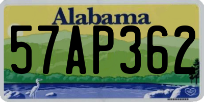 AL license plate 57AP362