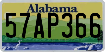 AL license plate 57AP366